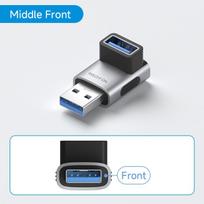 Hagibis USB 3.2 Adapter 90 Degree Right Angle USB A Male to Female Connector OTG Adapter Cable Extender for Laptops Charger PC