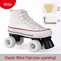 Adult High-Top Classic Double Row Roller Skates with Flashing Wheels for Men, Women, and Children 41
