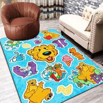 Bear in the Big Blue House Rug Floor Mat for Living Room or Bedroom Soft and Comfortable Carpet a Gift for Birthday and Holiday.MFF0918024 100x120cm( 39x47in )