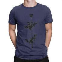 Depeches Mode Memento Mori T Shirt Fun Tees Short Sleeve Crew Neck T-Shirts 100% Cotton New Arrival Clothing Unisex XXL tamsiai mėlyna spalva