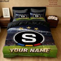 Ac Sparta Praha Logo Bedding Quilt Set Quilt Cover Pillowcase Home Decoration Birthday Gift (1 * duvet cover + 2 * pillowcase, without core) 140x200cm