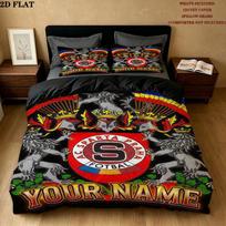 Ac Sparta Praha Logo Bedding Quilt Set Quilt Cover Pillowcase Home Decoration Birthday Gift (1 * duvet cover + 2 * pillowcase, without core) 135x200cm