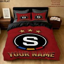 Ac Sparta Praha Logo Bedding Quilt Set Quilt Cover Pillowcase Home Decoration Birthday Gift (1 * duvet cover + 2 * pillowcase, without core) 200x220cm