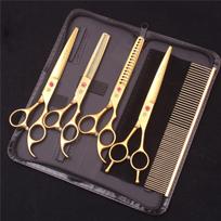 Purple Dragon Dog Grooming Scissors Set 7  Japanese Stainless Straight Shears Pet Thinning Scissors Curved Shears Chunker Z3002 1 žalia