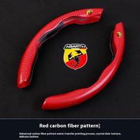 Car Carbon Fiber Texture Steering Wheel Cover For Abarth 595 695 500e 500c 500l 500x 600e Punto 124Spider Panda 5CC Stilo Ducato