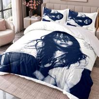 Billie Eilish 3Pcs Bedding Set Duvet Cover With Two Pillowcases For Bedroom Home Decoration 135cmx200cm