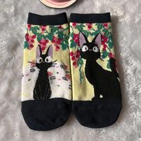 Japoniškos Anime Animacinio Filmo Pilkos Katės Kojinės Mielos Calcifer Trumpikės Kojinės Jiji Kojinės Gimtadienio Dovanos Mergaitėms Dydis Eu35-40 gray