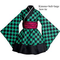 Japanese Anime Inosuke Kamado Nezuko Cosplay Costume Kochou Shinobu Halloween Maid Dress Outfit For Women Fancy Costume XS（old） black