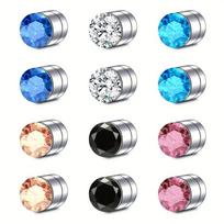 2-12 vnt. paprasti nerūdijančio plieno magnetiniai nosies auskarai, 3 mm nepraduriami kūno papuošalai vyrams ir moterims 3mm blue