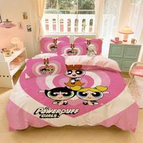 The Powerpuff Girls Duvet Cover Pillowcase Bedding Bedroom Decoration ChildrenGift adult Single Double Large SizeZip Duvet Cover 90x200cm