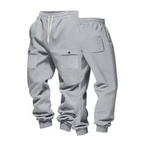 Mens Loose Fit Thick Fleece Cargo Sweatpants Outdoor Casual S