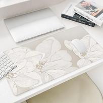 Mouse Pad Large Elegant White Lily Mouse Pad Desk Mat Non-Slip Rubber Setup Gaming Accessories Mousepad Gamer Extended Pad 700x400x3mm