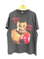 Vintage 90s Mike Tyson : Ready to Rage Again T-Shirt / Rare / Rap Tee / American Boxing / Lagends / Streetwear / Black / 90s Promotional L gray