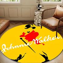 Johnnie Walker Round mat Home Decor, Chair rug For livingroom,Bedroom, doormat home decor Birthday Gift Christmas Gifts 80cmx80cm