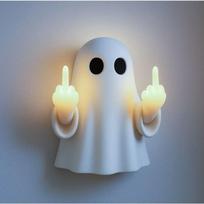 Naughty Christmas Party Supplies Hilarious Middle Finger Santa Decor Bright Led Light With Soft Glowing Cozy Bedroom Night Light Ghost