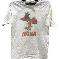 Vintage 90s Akira Shirt Kaneda Bike Anime Tee Fruit of the Loom Heavy Cotton Akira Club Back Print Distressed Manga Cyberpunk Grails T-Shirt 100 white