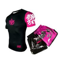 Mens Boxing Rash Guard Set UFC Training Short Sleeve Top Shorts Gym MMA Fighting 4XL