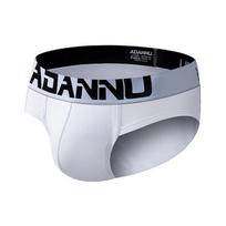 ADANNU Men's Low Rise Cotton Briefs - Sporty, Breathable, Stylish Design. Medium black