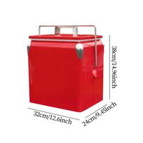Chilled Food Storage Container with Easy Carry Handle raudona