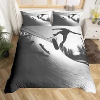 Teens Skateboard Duvet Cover Boys Hipster Graffiti Style Comforter Covers Children Extreme Sports Theme Cool Skate Bedding Set 100x135cm 3pcs