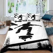 Teens Skateboard Duvet Cover Boys Hipster Graffiti Style Comforter Covers Children Extreme Sports Theme Cool Skate Bedding Set 100x135cm 3pcs