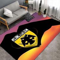 AEK FC Eagle Shield Area Rug, Non Slip Floor Mat, Football Club Print Carpet for Living Room Bedroom Home Decor 100x150cm( 39x59in)