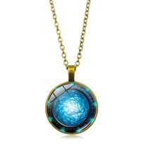 New cross-border accessories Stargate Atlantis time gem necklace Europe and the United States pendant jewelry PSXL00789 - Bronze gray