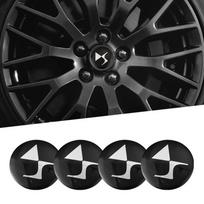 4Pcs 56mm Car Emblem Auto Wheel Center Hub Caps Decal Accessories For DS SPIRIT DS4S DS5 5LS DS3 DS4 DS6 DS7 DS9 WILD RUBIS 4Pcs Black Silver gray