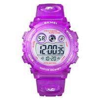 SKMEI Chrono Waterproof Colorful Sports Kids Digital Watches Energetics Dial Design Alarm Children's Wristwatch Relogio Infantil white