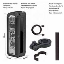 SHIZIWANGRI 5 Modes Bicycle Headlights 2000mAh/1800LM Bike Light Flashlight Aluminium Alloy MTB Road Cycling Headlight 3LED2 3LED-2000mAh 1500-2000 Lu
