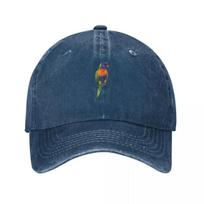 Rainbow Lorikeet Baseball Cap fun hats Unisexs big size hat Beach Bag Fishing cap Unisex Golf Wear Womens gray