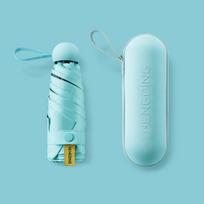 Mini Pocket 5 Fold Easy To Carry Umbrella Rain/Sun Women Creative Capsule Umbrella Small Umbrellas KTB povo mėlyna spalva