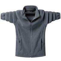 Poliarinio fliso megztinis vyrams, rudens ir žiemos vyriška striukė, didelio dydžio, storas ir šiltas ėriuko vilnos kardiganas, striukė su stačia apykakle 8XL black