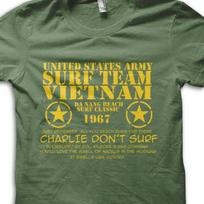 Apocalypse Now Charlie Don't Surf Vietnam printed T-Shirt M gray