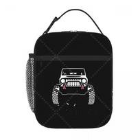 Custom 4X4 Off Road Extreme Adventure Lunch Bag Reusable Portable Cooler Thermal Lunch Box Oxford Bento Tote Bag for Work Travel One Size black