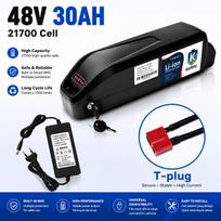 for Hailong Shell 36V 48V 30AH E‑Scooter Ebike Battery, 21700 Lithium Cells, Max 40A‑50A BMS, Works With 500W 750W 1000W 1500W Motors