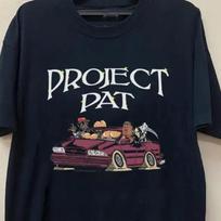 New Project Pat Rapper For Fans S 5xl T Shirt Vintage Homme Versatile Graphic Breathable Designer Clothes Casual L white