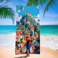 S-Super Marios Bros Microfiber Blanket Quick Drying Beach Towels Oversized Printing Super Absorbent Pool Towel Blanket 30x30cm