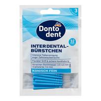 Dm Dontodent Interdental Brush 0.6Mm Blue 32-Pack