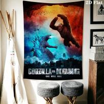 Godzilla Vs Kong Epic Clash Unleashed Tapestry Fashion Print Background Cloth Wall Covering Decoration Atmospheric Background Cloth Wall Decoration 130cm x 150cm
