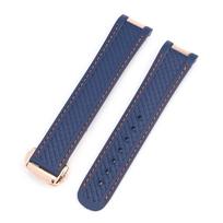 Rubber Silicone Watch Strap for Omega Seamaster 300 AT150 Aqua Terra Ultra Light 8900 Steel Buckle Blue Watchband Bracelets 20mm 20mm gray