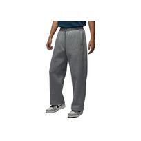 Jordan Brooklyn Fleece Oversized Patogios Fleece Madingos Tiesios Plačios Kojos Laisvalaikio Kelnės Vyriški Apatiniai Carbon-Gray Sail-White IB7239-091 XL gray