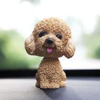 1PC New Resin Vinyl Shaking Head Dog Dashboard Ornament Car Swing Toys Nodding Puppy 08