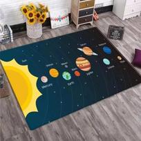 VIKAMA 3D Mountain Bike Pattern Rug Stain-Resistant And Easy-Care Living Room Mat Bedroom & Office Rug For Home Decor 120x160cm