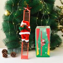 Electric Music Santa Claus Climbing Ladder Christmas Decoration Ornament
