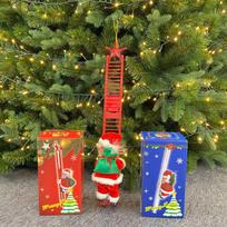 Electric Music Santa Claus Climbing Ladder Christmas Decoration Ornament