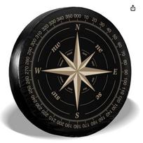 1Pcs Car Compass PU Leather Spare Tire Cover Tyre Wheel Covers For Mitsubishi Jeep Nissan  14 , 15 ,16  ,17'' inch Accessories 16inch