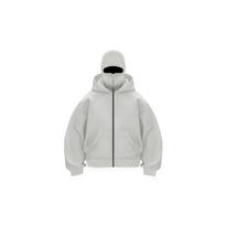 Men's Trendy Hooded Sweatshirt with Fleece Lining and Double Layer Hood for Spring/Autumn - DIY Light Board Zippered Jacket XXXL