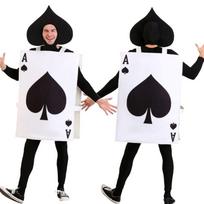 Halloween new spades poker cards red onesie party costume funny costume kids' one size (fits height 120-150cm) black