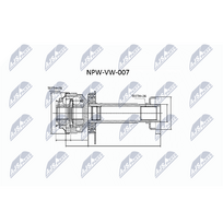 Pusašio jungčių komplektas NTY NPW-VW-007